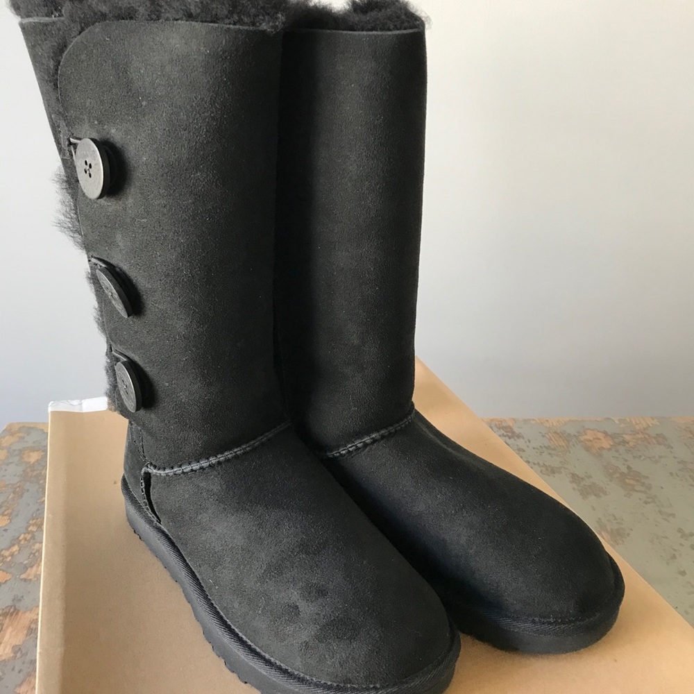 UGG Bailey Button Triplet Sheepskin Suede Boots - Picture 7 of 11